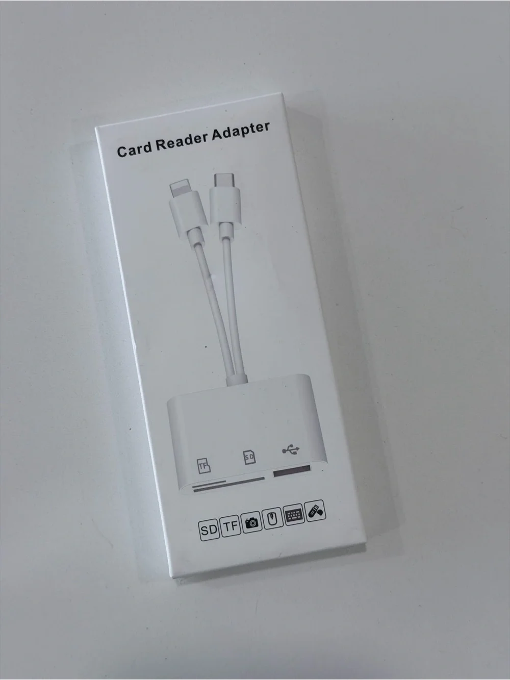 Card Reader Adapter - White USB & Lightning/Type-C Multiport